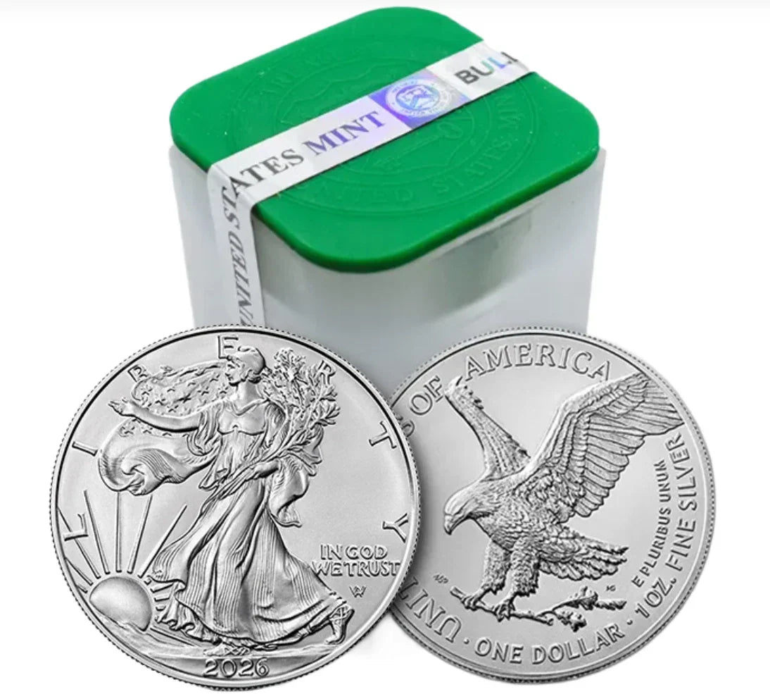 Roll of 20 - 2026 $1 American Silver Eagle 1 oz BU / U.S. Mint Sealed